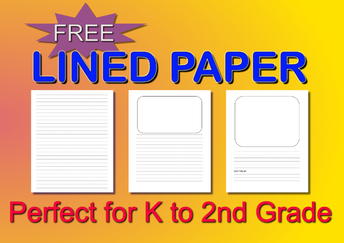 Free lined paper for your child to use when writing stories or learning to write the alphabet.