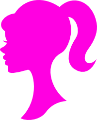 free silhouette image of the barbie logo