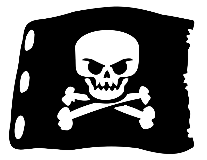 Lego pirat flag with a lego skull and crossbones