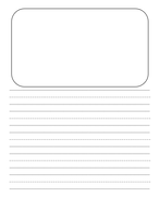 Free lined paper with picture box