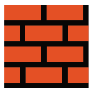 Pixelated red brick block inspired by 8-bit Super Mario Bros style, featuring a grid-like pattern with bold black outlines and vibrant red fill, evoking retro gaming nostalgia.