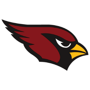 NFL logo for the Arizona Cardinals sporting a profile of a red bird with a yellow beak.