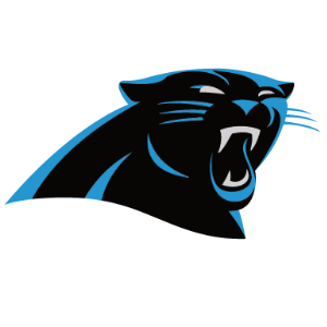 Image of a Black panther head with the color blue highlighting its facial elements. This is a free Carolina Panthers PNG file